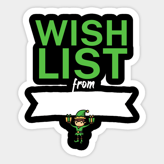 Wish list from Sticker by maxcode